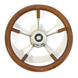 Колесо рулевое Ultraflex 350мм красное дерево немагнитная сталь (V.66)